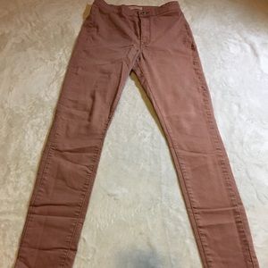 COPY - High waisted Clay tan colored skinny jeans